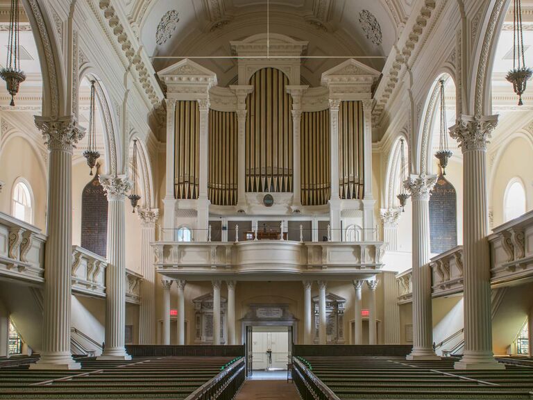 Church wedding venue in Boston, Massachusetts.