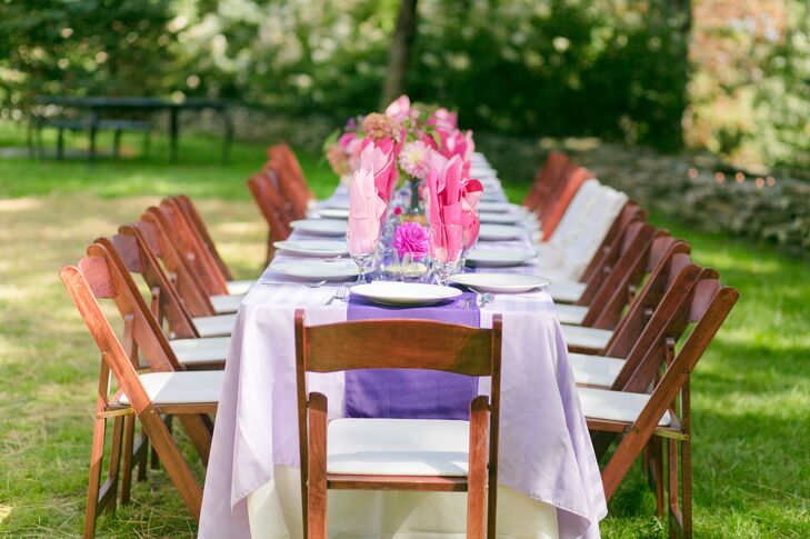 Estate Reception With Purple Tablescapes