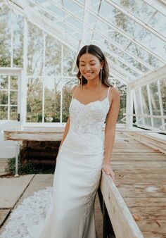 Essense of Australia D3458 Column Wedding Dress