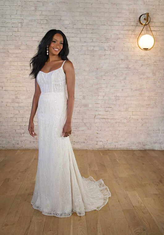 Stella York 7686 Column Wedding Dress - 5