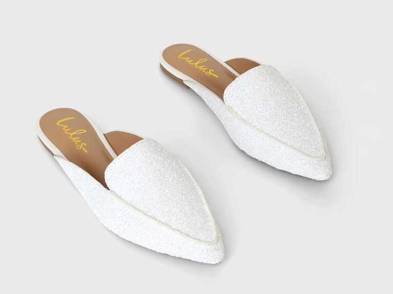 Lulus the best bridal loafers with sparkly design