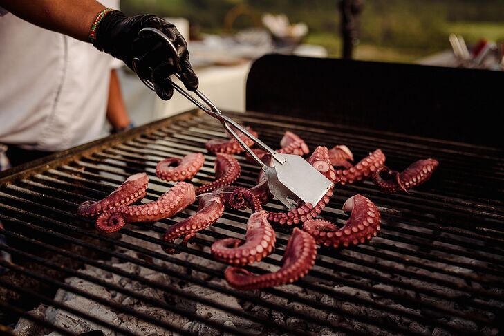 Grilled Octopus for Wedding in San Sebastian, Spain