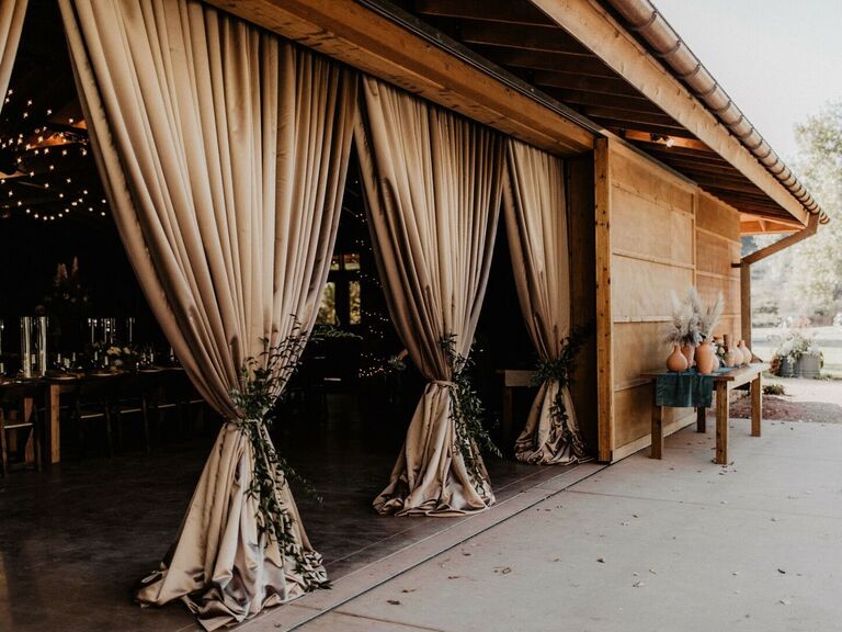 Beautiful and romantic neutral-toned curtains.