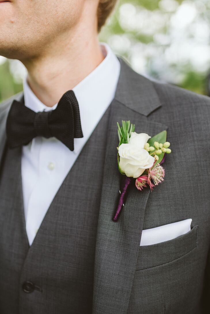 Ivory Rose and Wildflower Bouquet