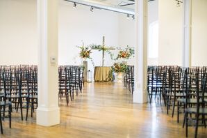 Simple Ceremony Decor at 701 Whaley in Columbia, South Carolina
