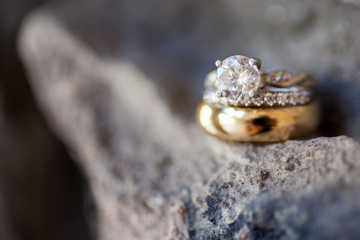 Diamond and Gold Wedding Rings