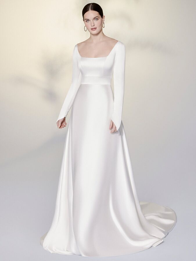 Justin Alexander Signature charmeuse A-line wedding dress