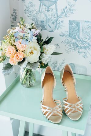 Silver Criss-Cross Badgley Mischka Heels