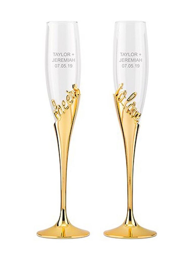 wedding decorations personalized wedding glasses Toasting flutes Personalized gift flutes set of2 champagne flutes bride and groom