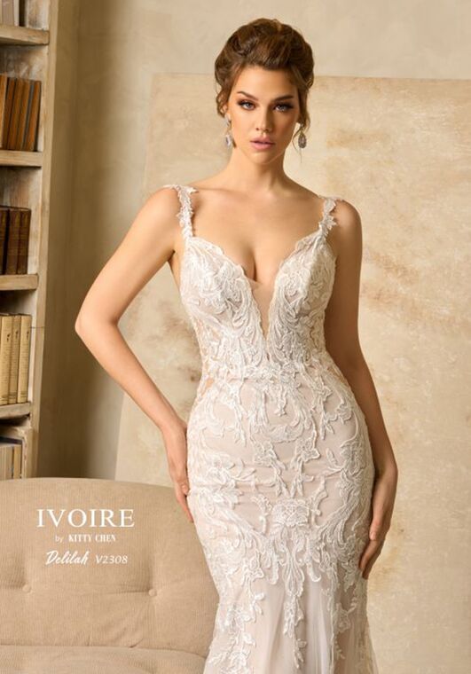 IVOIRE by KITTY CHEN DELILAH, V2308 Fit-and-Flare Wedding Dress - 4