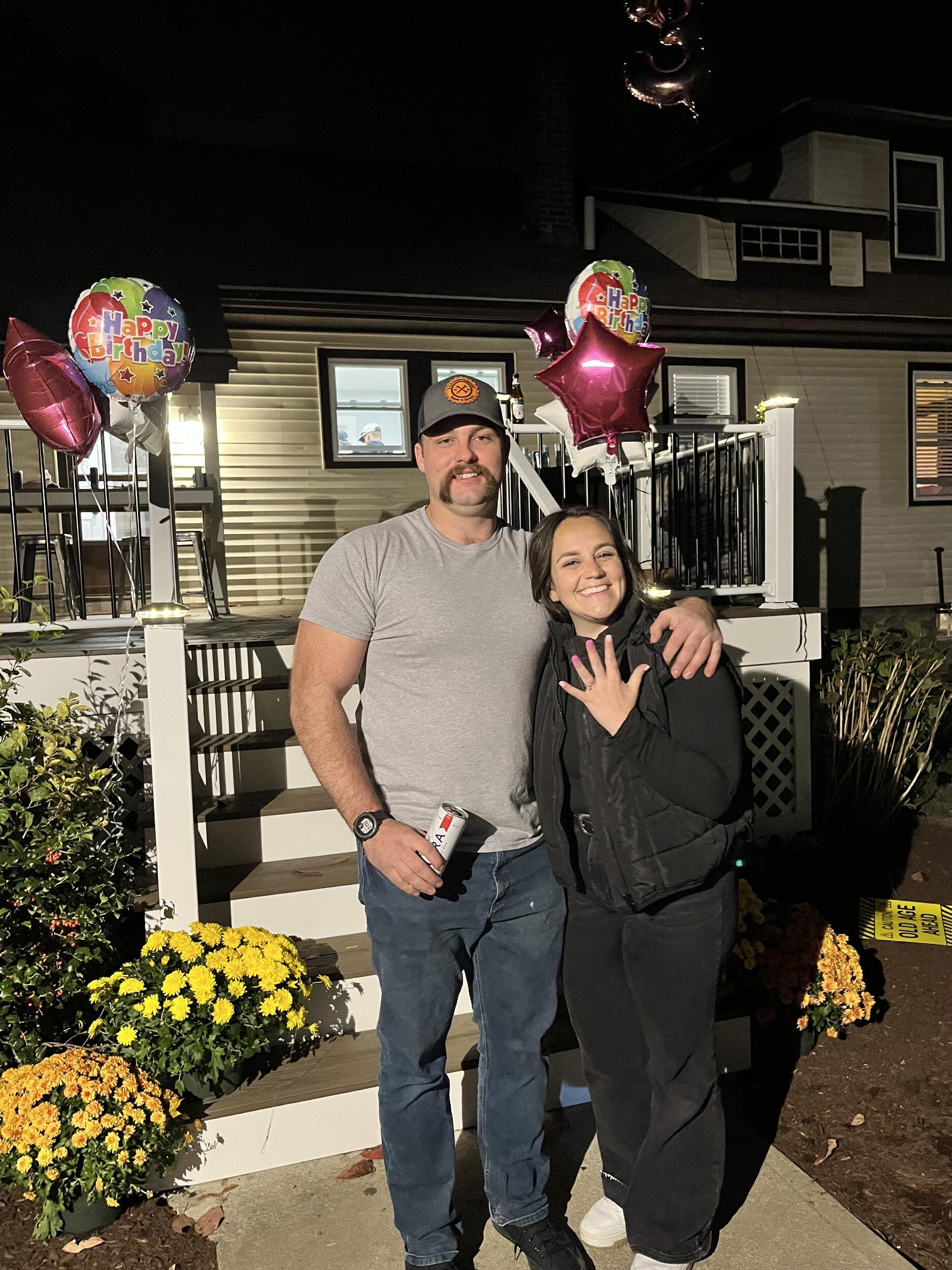 Steven popped the question & Krissy said YES!