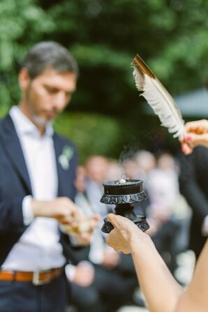 Unity Ritual During Ceremony at Savoia Castle in Prague, Czech Republic