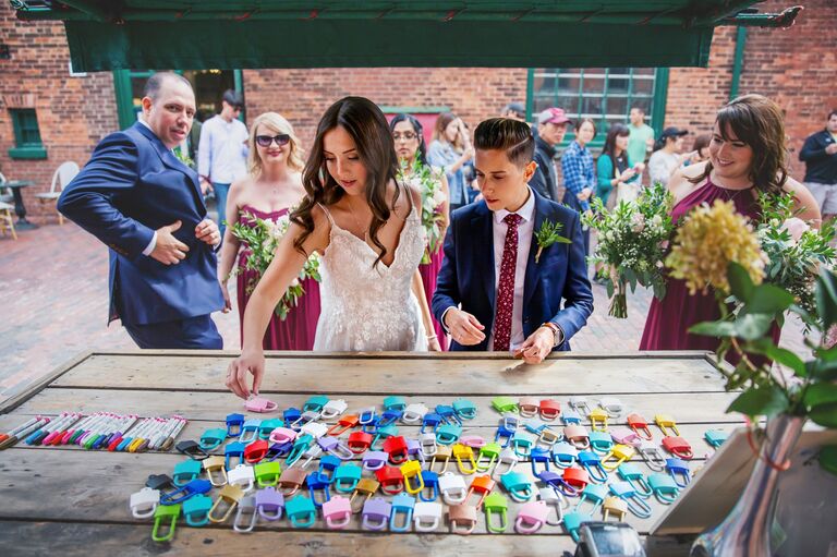Love lock ceremony idea for a personalized wedding. 