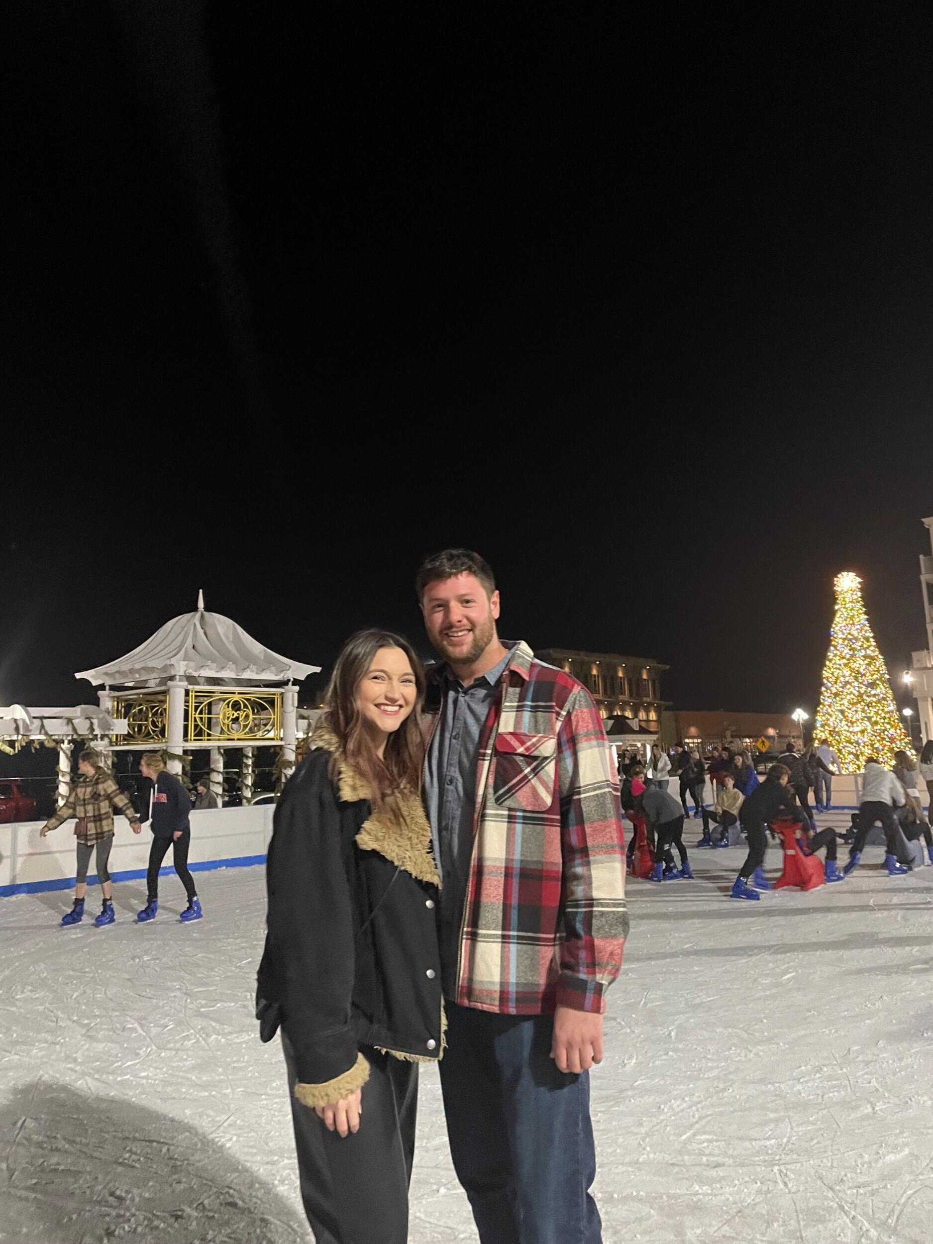 Caroline and Chris’ first official photo together. 