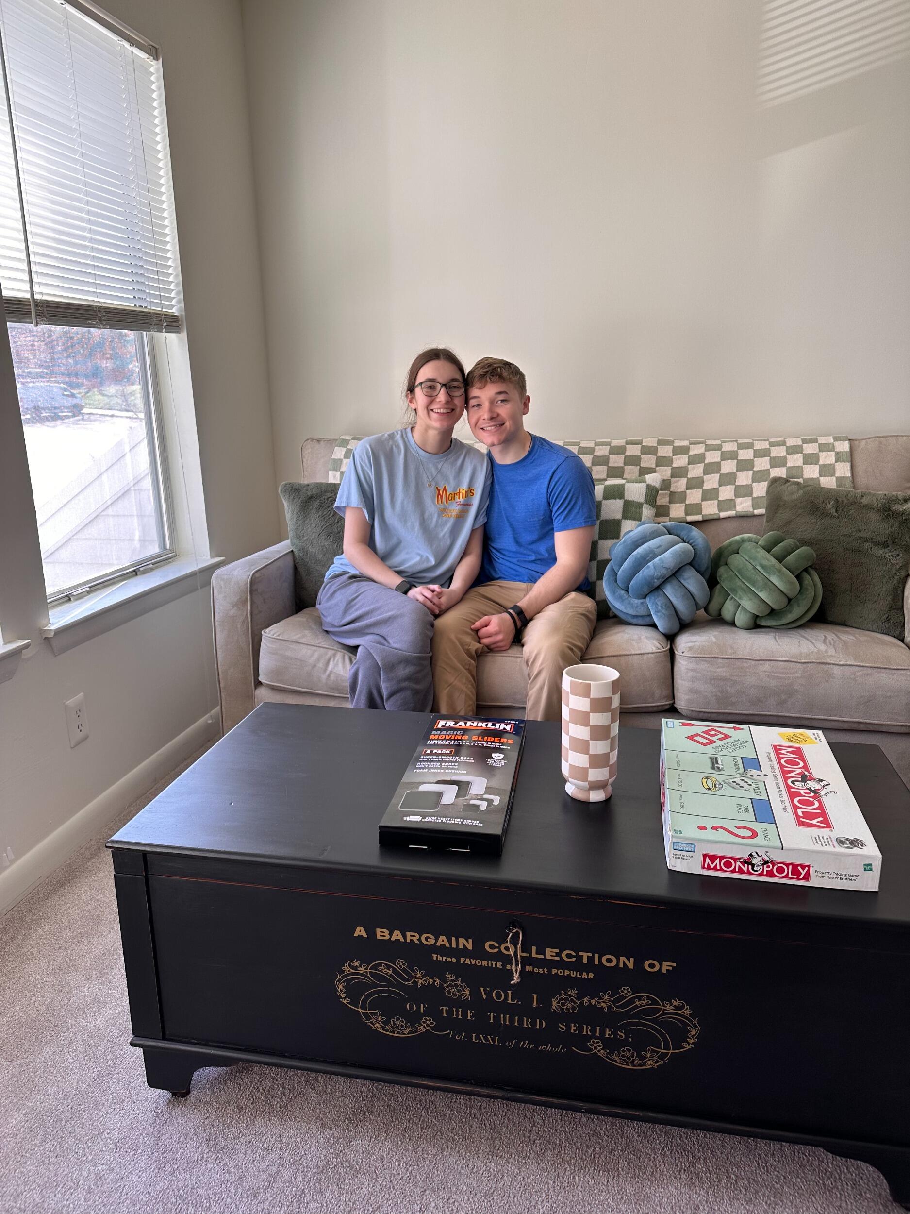 Moving into our apartment! This was a busy day and we have made her our own and with lost of peel and stick wall paper, plants, and trinkets :)