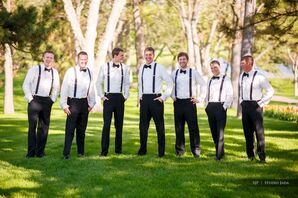 Groomsmen in Black and White with Bow Ties