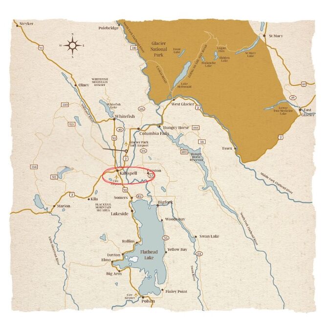 Picture of Map of Kalispell and Surrounding Area