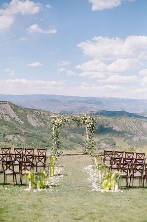 Mountainview Wedding Ceremony at Lynn Britt Cabin in Aspen, Colorado