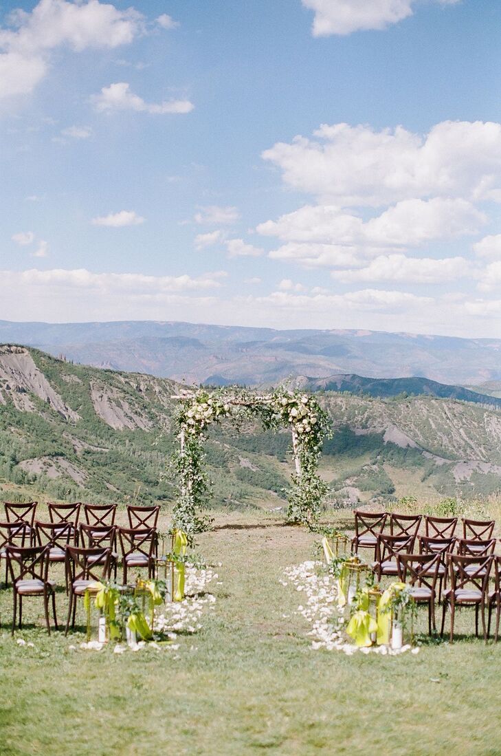 Mountainview Wedding Ceremony at Lynn Britt Cabin in Aspen, Colorado