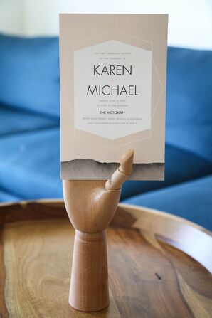 Light Brown and Ivory Wedding Invitation