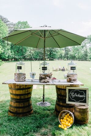 Outdoor Wedding Refreshment Stand