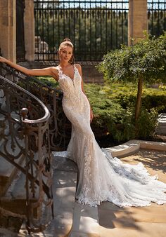 Moonlight Couture H1489 Mermaid Wedding Dress