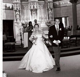 Katie and Jon's traditional Catholic ceremony unfolded at Sacred Heart Church in Southhampton.