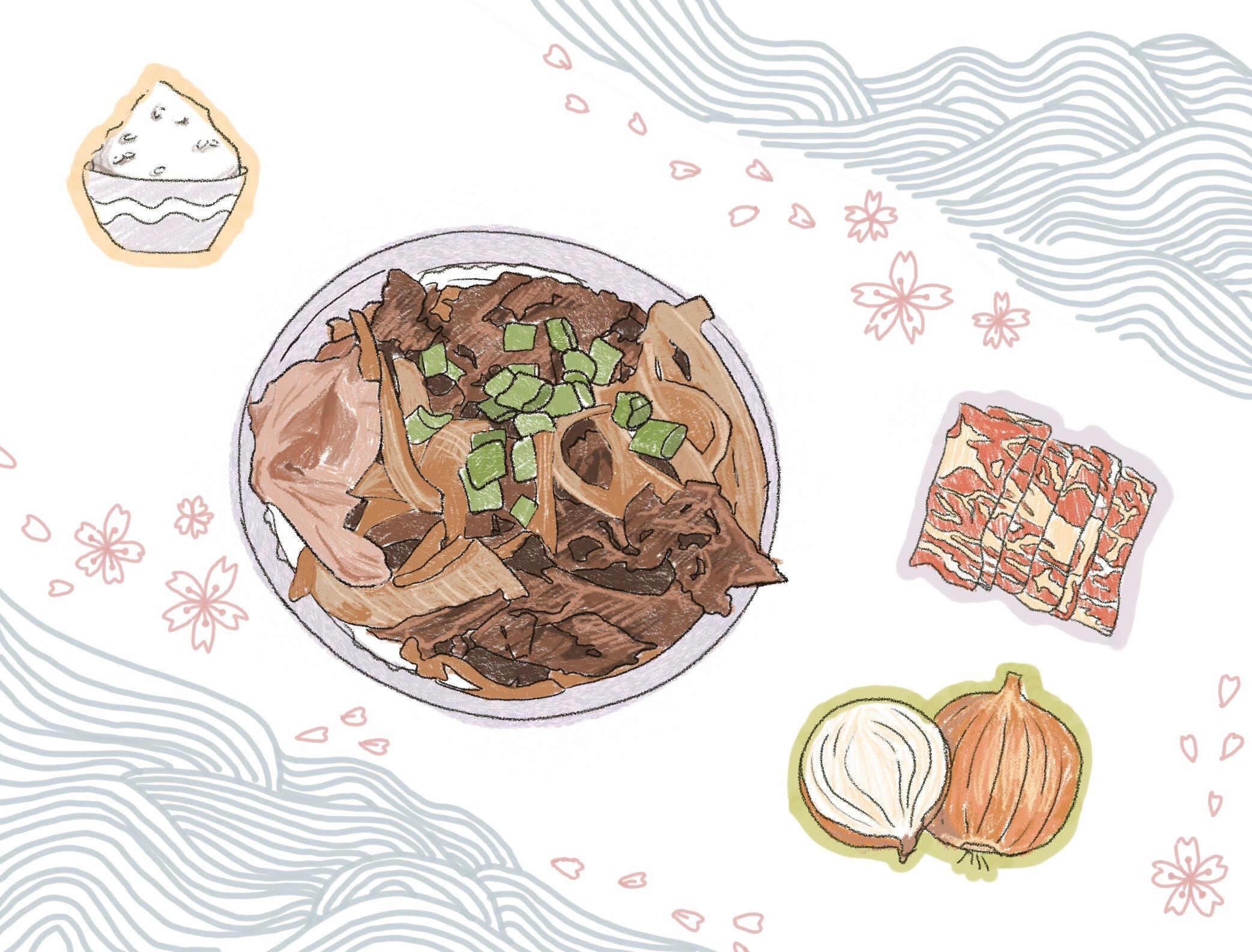 Emily: Gyudon! Reminds me of when Kai asked for my dad's permission in Japan and my dad surprised him right after he came out of the onsen and formally interrogated him for an hour with my entire family... but he passed!