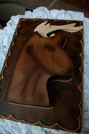 Deer Groom's Cake for Marine Corps Wedding