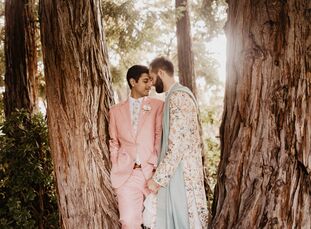 John and Tanay threw a celebration with one foot in the past and the other decidedly in the present. “We wanted our wedding to be a fusion of both our
