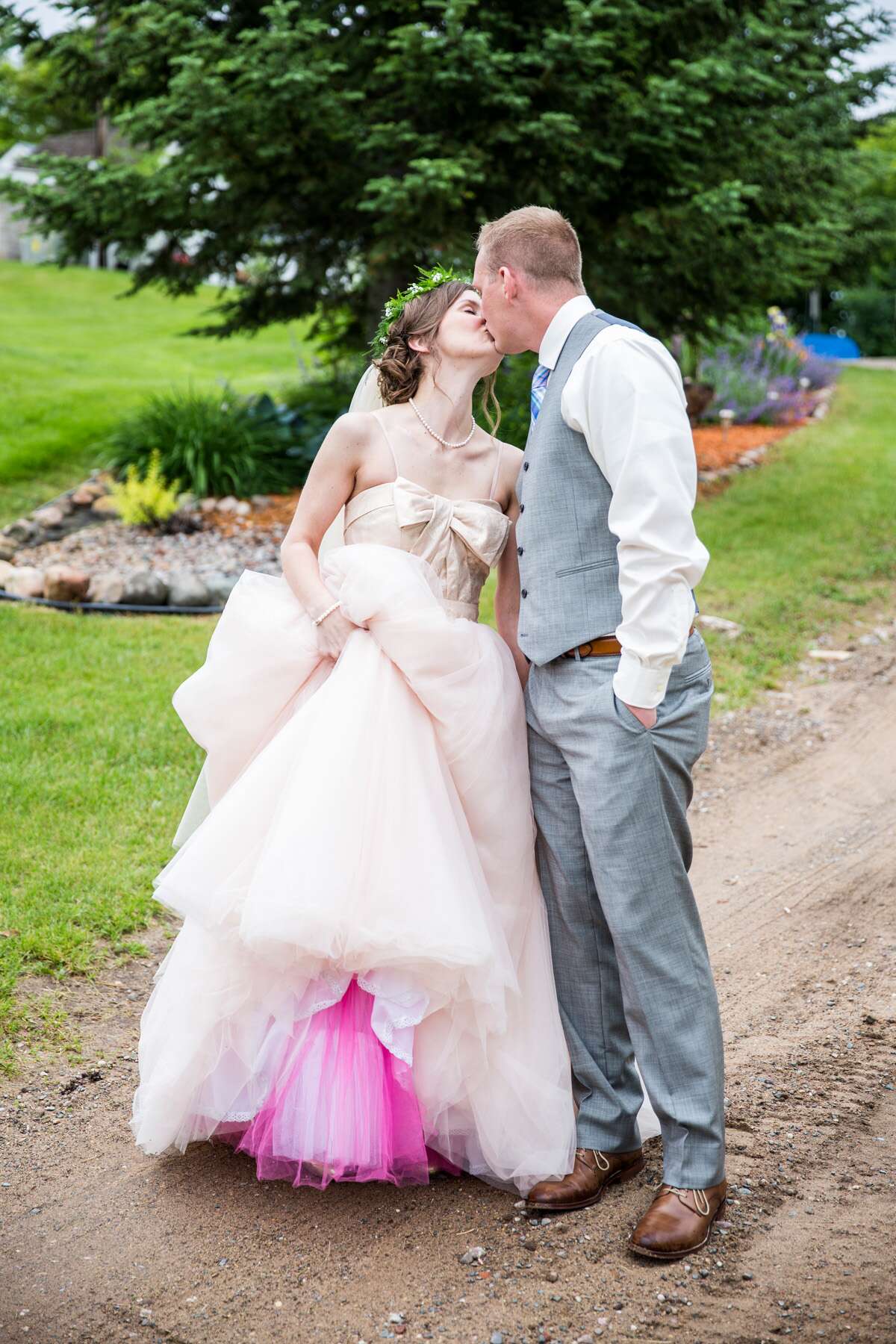 Bold Fuchsia Crinoline Wedding Dress Underlay