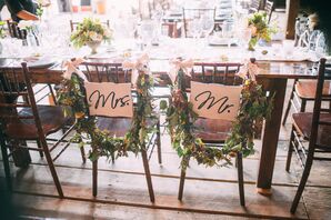 Garlands of Greens and Hypericum at Sweetheart Seats