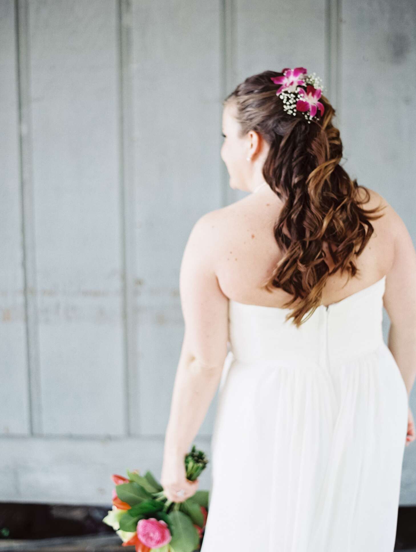 Half Up Orchid Hairstyle