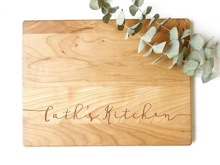 Engraved wooden cutting board gift for mother-in-law