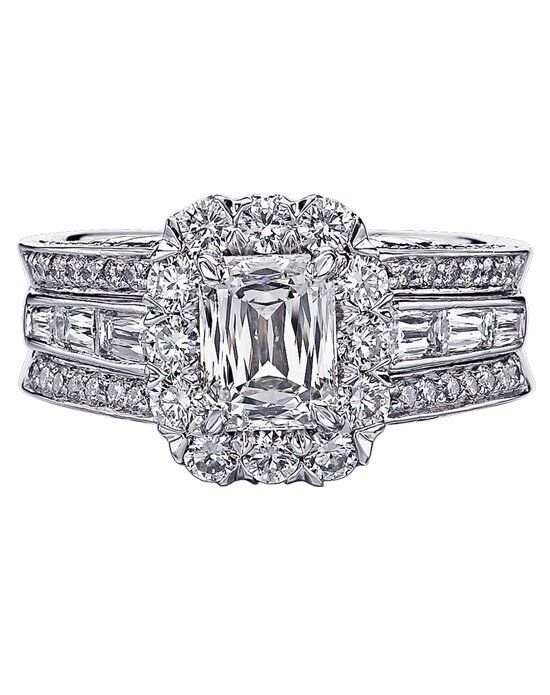 Christopher Designs Glamorous Emerald Cut Engagement Ring - 1