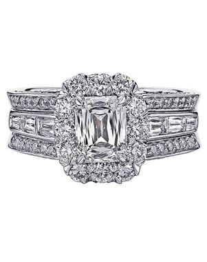 Christopher Designs Glamorous Emerald Cut Engagement Ring