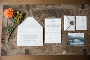 Natural Cream and Gray Invitation Suite