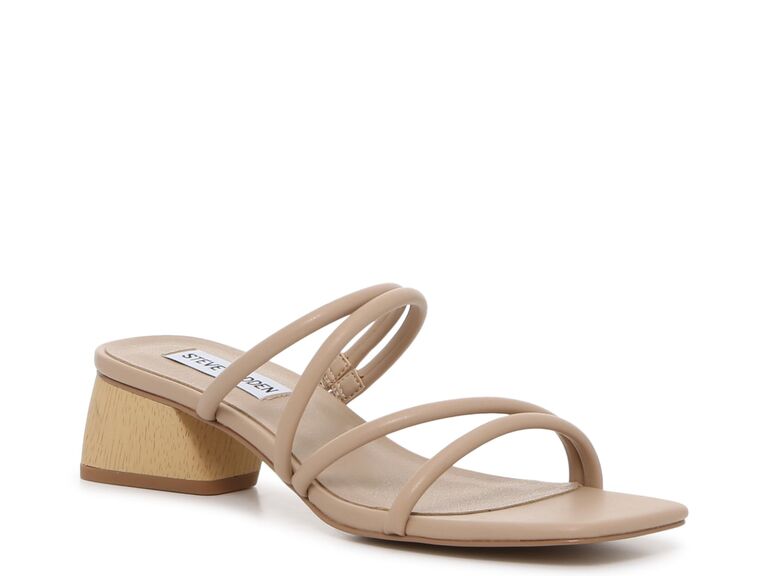 Nude sandals with low heel from Steve Madden