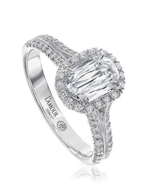 Christopher Designs Classic Emerald, Oval Cut Engagement Ring