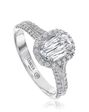 Christopher Designs Classic Emerald, Oval Cut Engagement Ring - thumbnail - 1