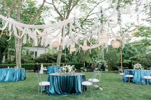 Outdoor Art Deco Reception in Cape Cod, Massachusetts