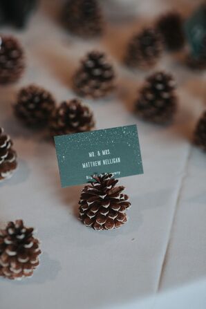 Winter Pine Cone Place Card Holders