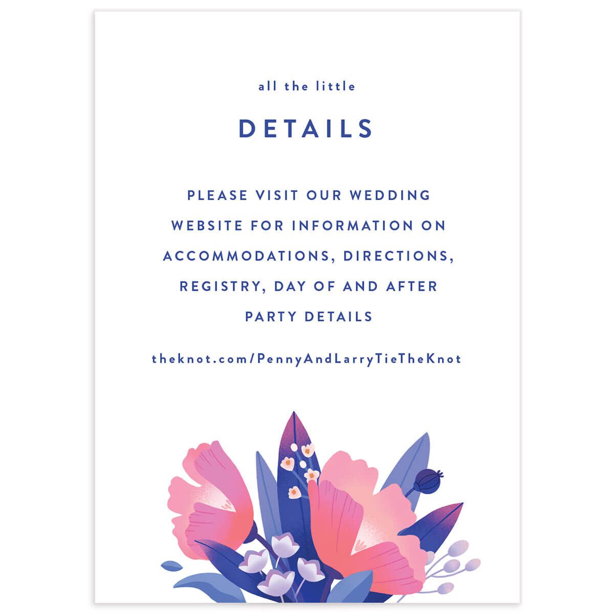 A Wedding Enclosure Card from the Vivid Flora Collection