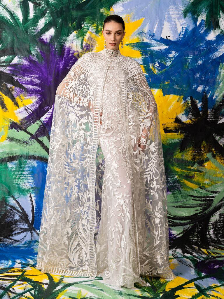 wedding dress with cape