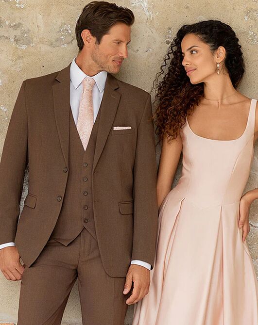 BLACKTIE METRO Cocoa Wedding Suit Brown Tuxedo - 6