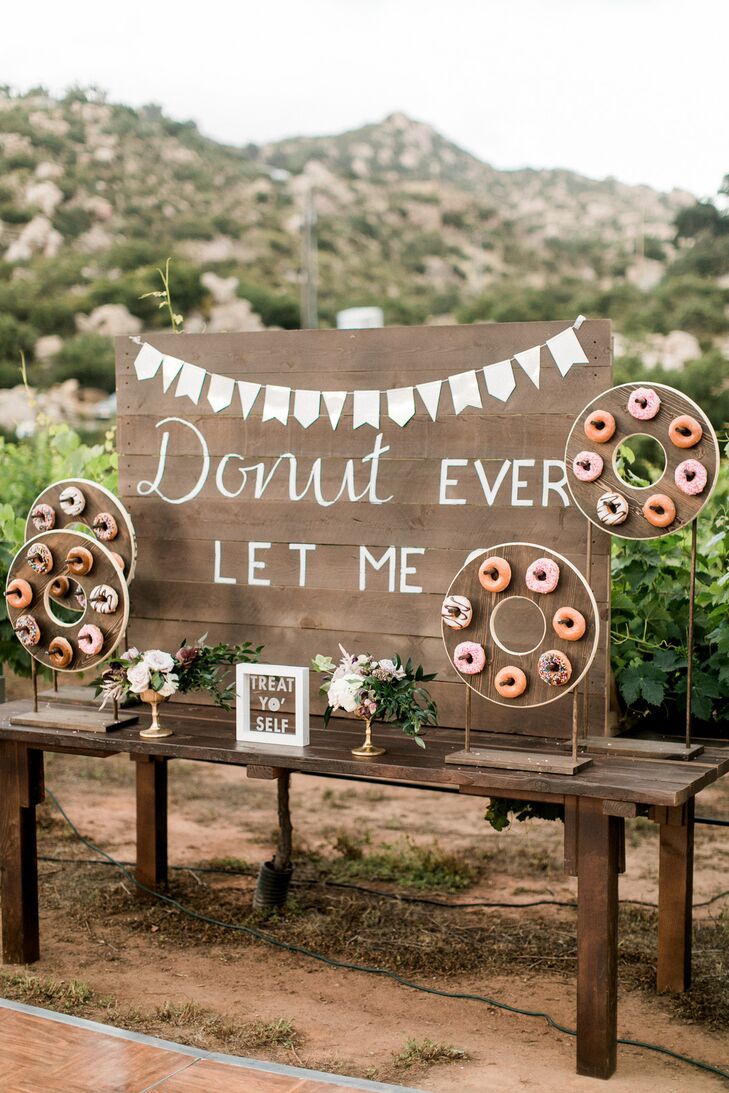 Rustic Wood Doughnut Display