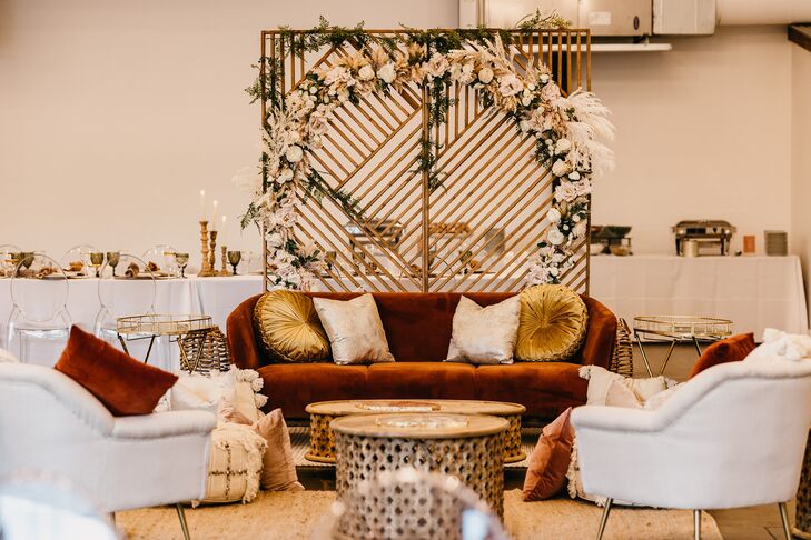 Boho Reception Lounge Seating at Forme LA in Los Angeles, California