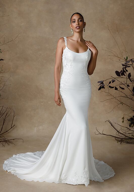 Justin Alexander Ginny Fit-and-Flare Wedding Dress - 4