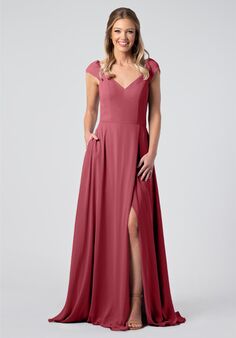 Kennedy Blue Lily V-Neck Bridesmaid Dress