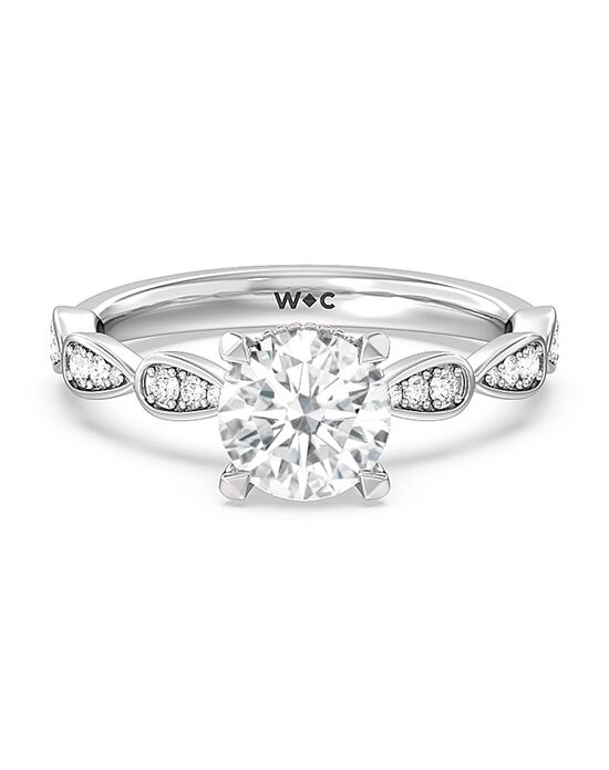 With Clarity Unique Emerald, Round, Oval Cut Engagement Ring - 1